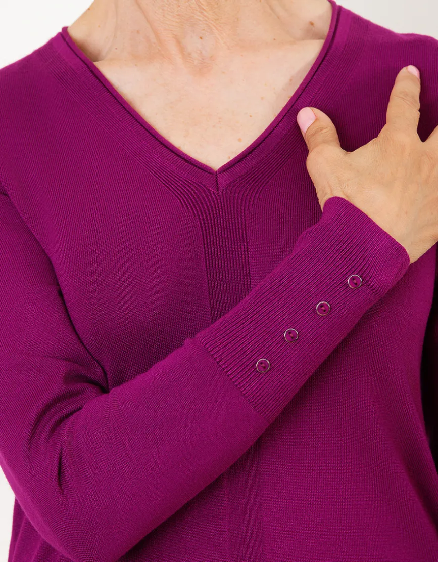 Pull col V violet