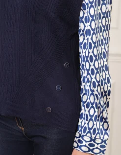 Pull 2 en 1 marine motif