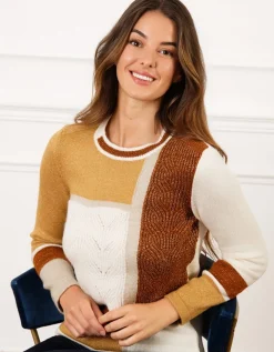 Pull fantaisie beige