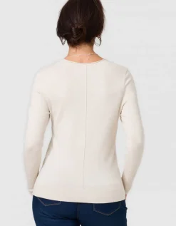 Pull fantaisie beige