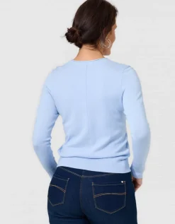 Pull fantaisie bleu clair