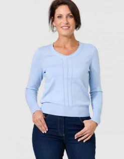 Pull fantaisie bleu clair