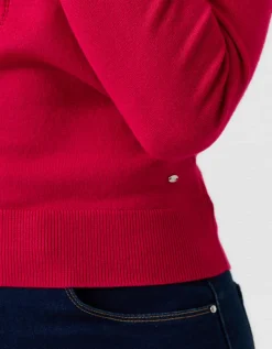 Pull fantaisie framboise