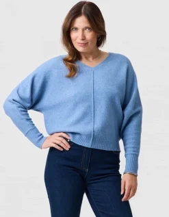 Pull laine bleu clair