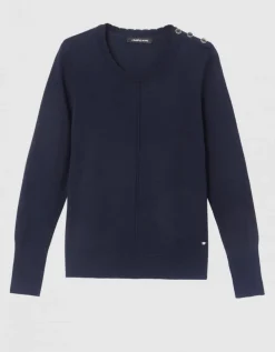 Pull maille fine marine