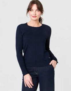 Pull maille fine marine