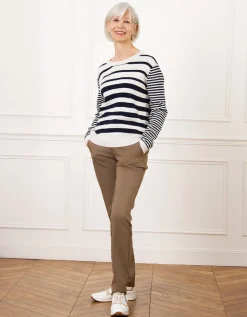 Pull marinière brillant