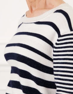 Pull marinière brillant