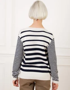 Pull marinière brillant