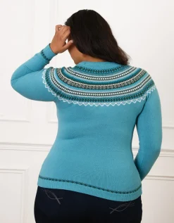 Pull motif jacquard ciel