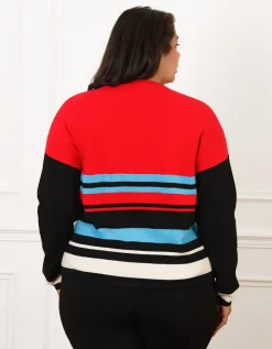 Pull rayures multicolores