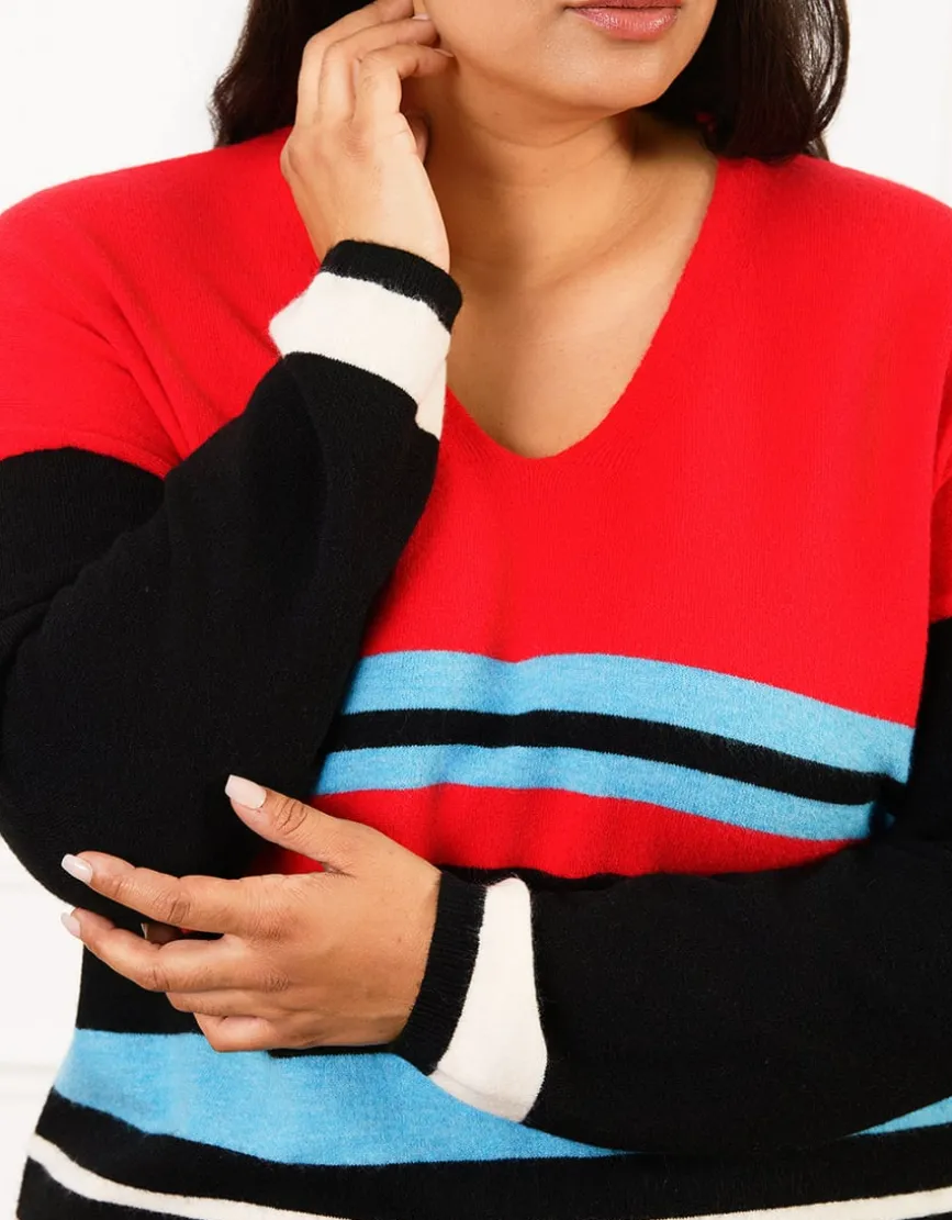 Pull rayures multicolores