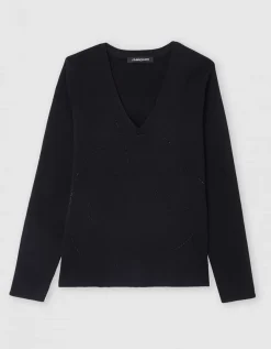 Pull strass noir