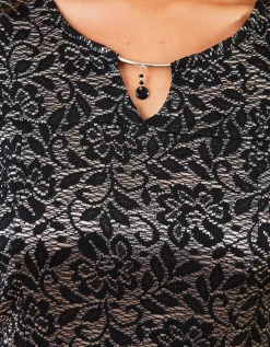 Robe chic noire dentelle