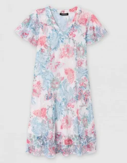 Robe dentelle motif blanc