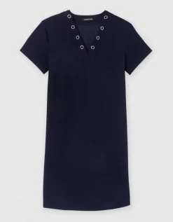 Robe droite bleu marine