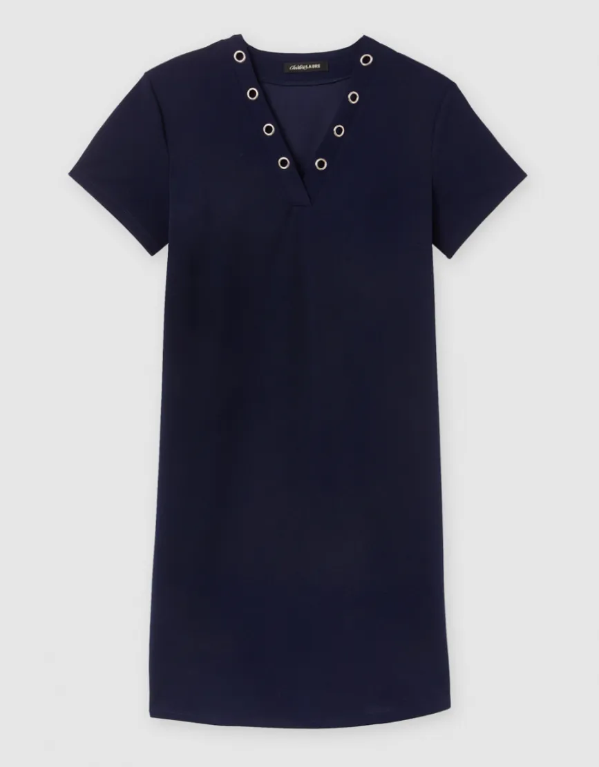 Robe droite bleu marine