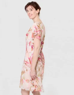 Robe imprimé beige rose