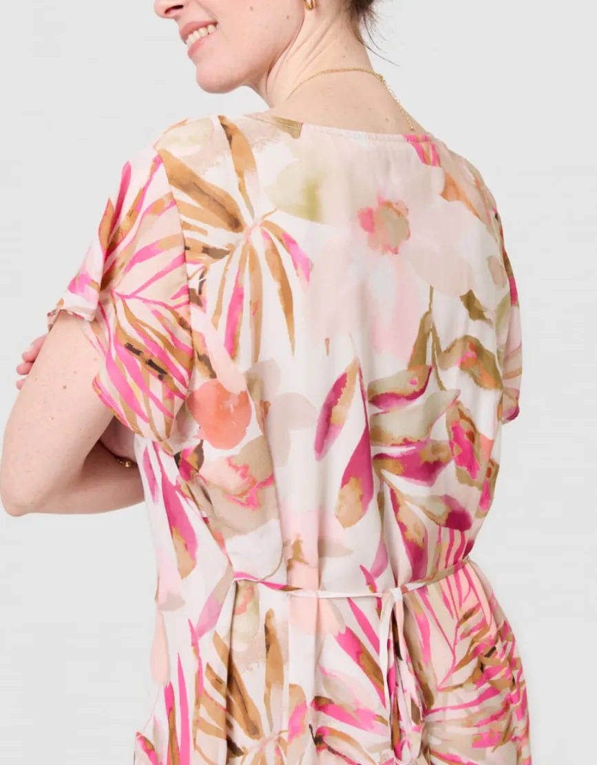 Robe imprimé beige rose