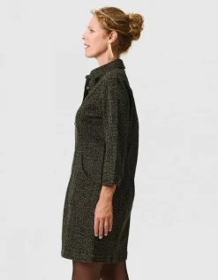 Robe imprimée coton vert