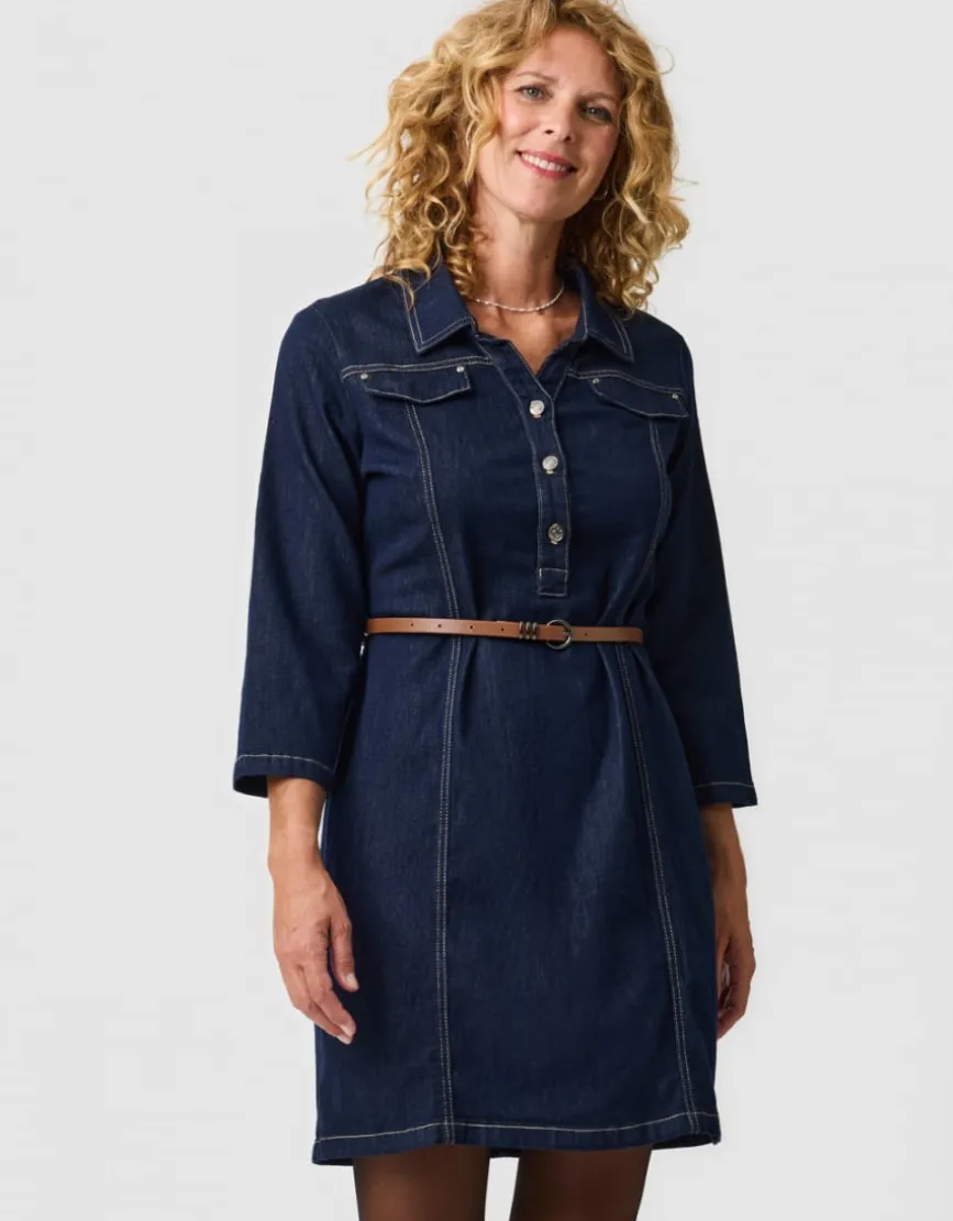 Robe jean coton bleu