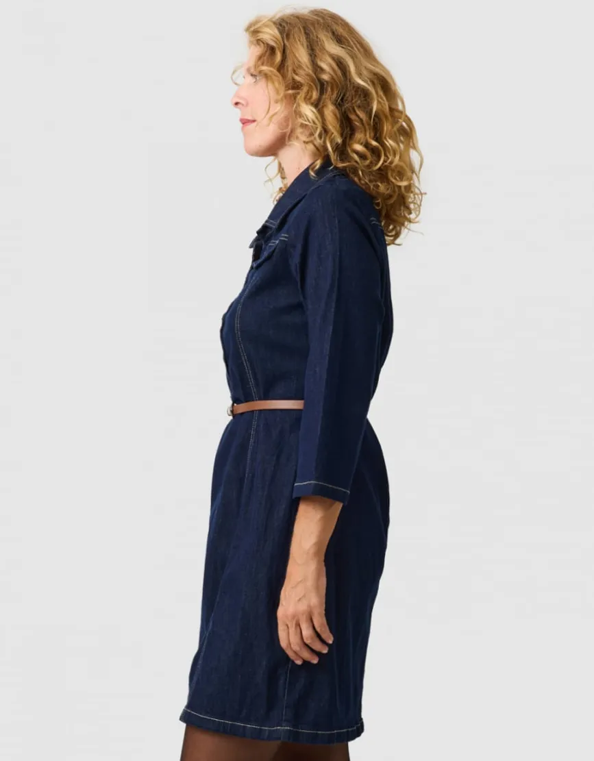 Robe jean coton bleu