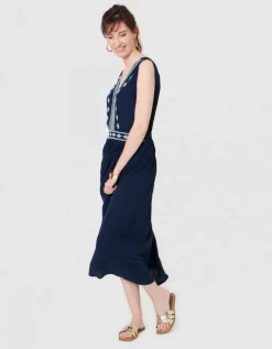 Robe longue marine