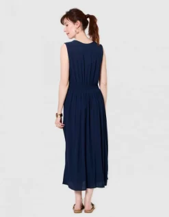 Robe longue marine