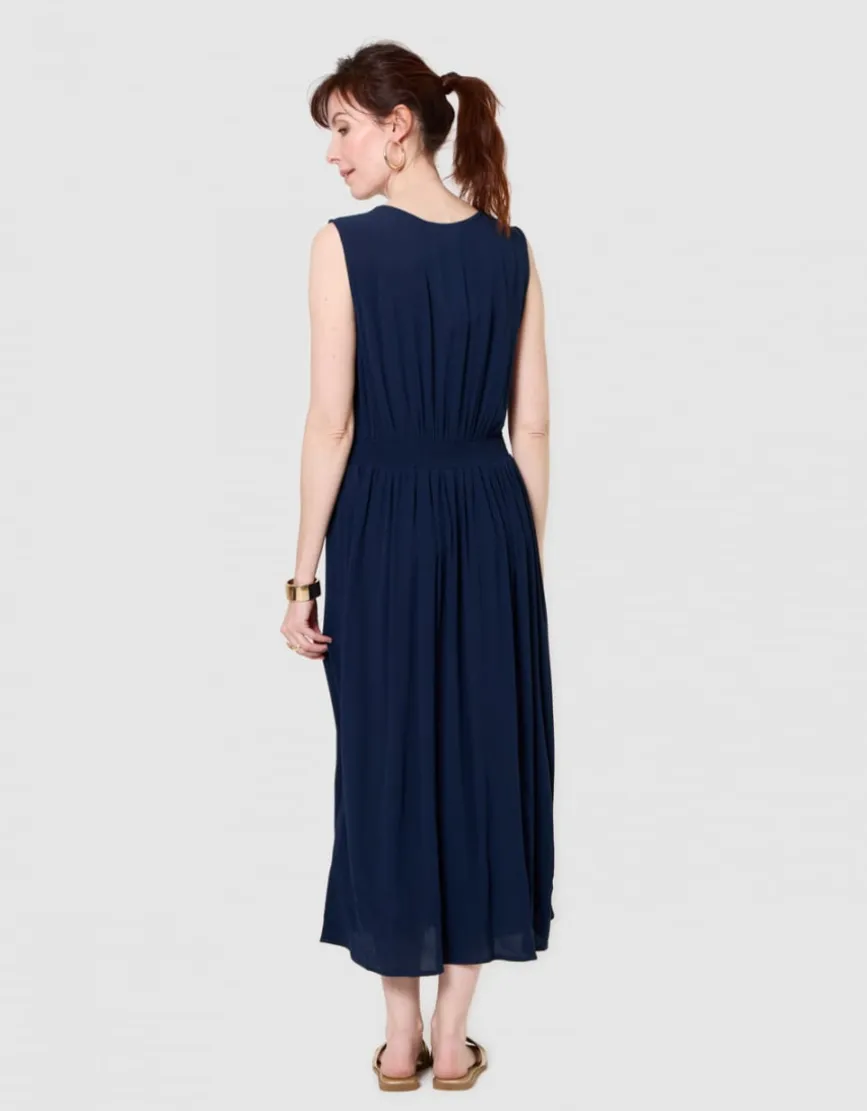 Robe longue marine