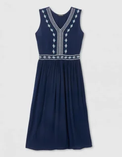 Robe longue marine