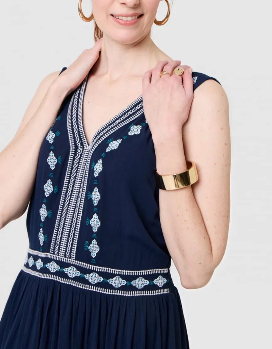 Robe longue marine