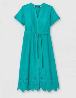 Robe longue vert émeraude