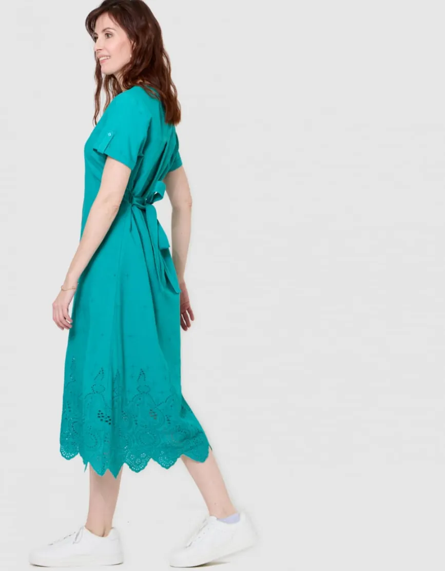 Robe longue vert émeraude