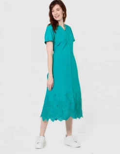 Robe longue vert émeraude