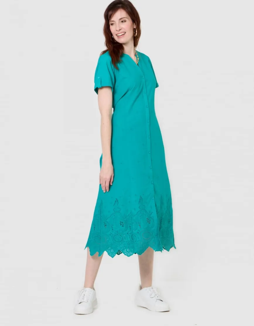 Robe longue vert émeraude