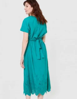 Robe longue vert émeraude