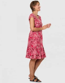 Robe motif coton rouge