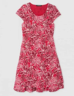 Robe motif coton rouge