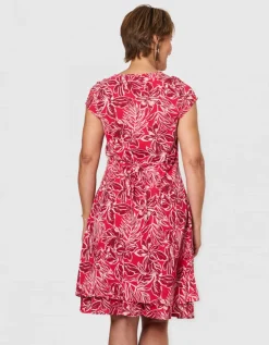 Robe motif coton rouge