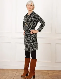 Robe pull motif kaki