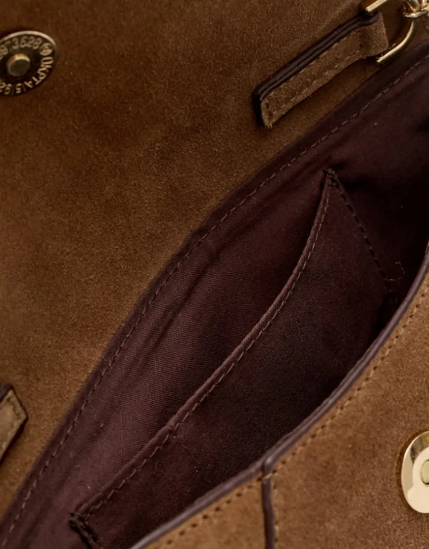 Sac bandoulière cuir brun