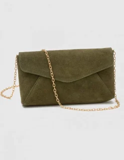 Sac bandoulière cuir kaki