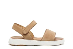 Sandale plate cuir beige GEOX
