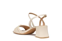 Sandales talon cuir écru GEOX