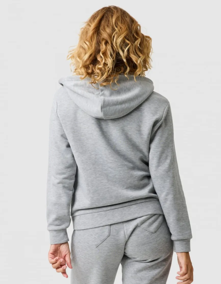 Sweat zippé capuche gris