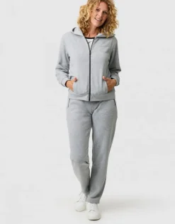 Sweat zippé capuche gris
