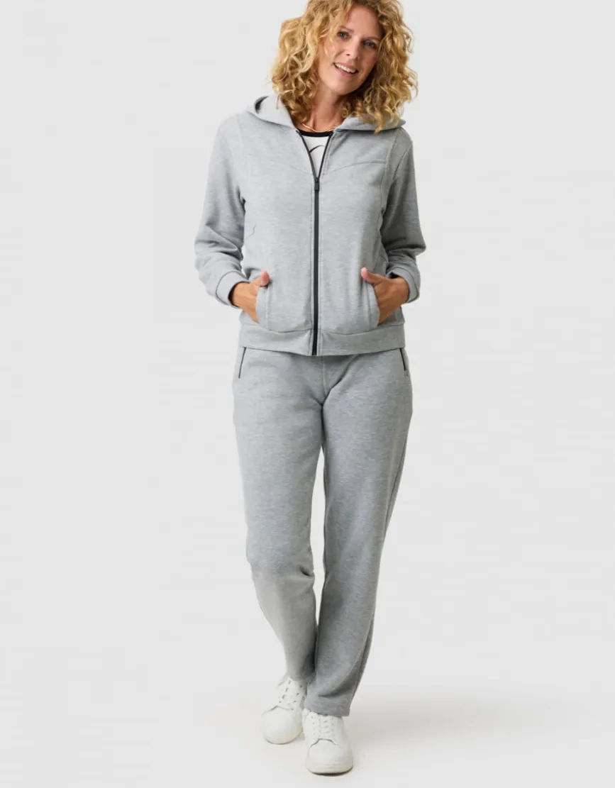 Sweat zippé capuche gris