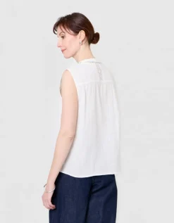 Top sans manches blanc
