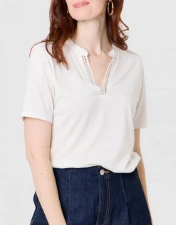 T-shirt ajouré blanc