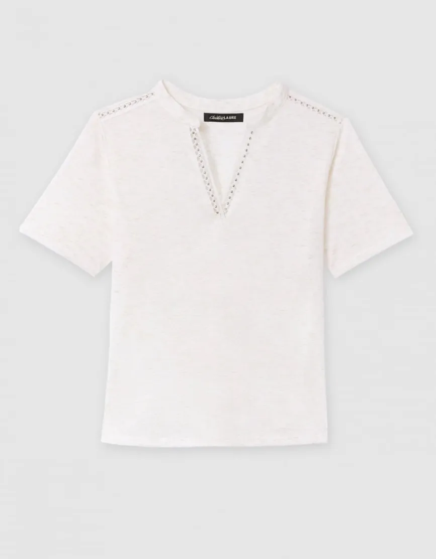 T-shirt ajouré blanc